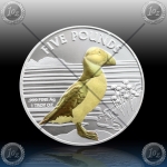 3 x 1oz ALDERNEY 5 POUNDS 2019 (PUFFIN: Normal, Gilded, Color) BU